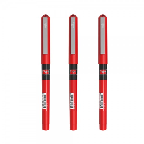 Figo A9 Hi Tech Rollerball Pen (Pack Of 10) - Red