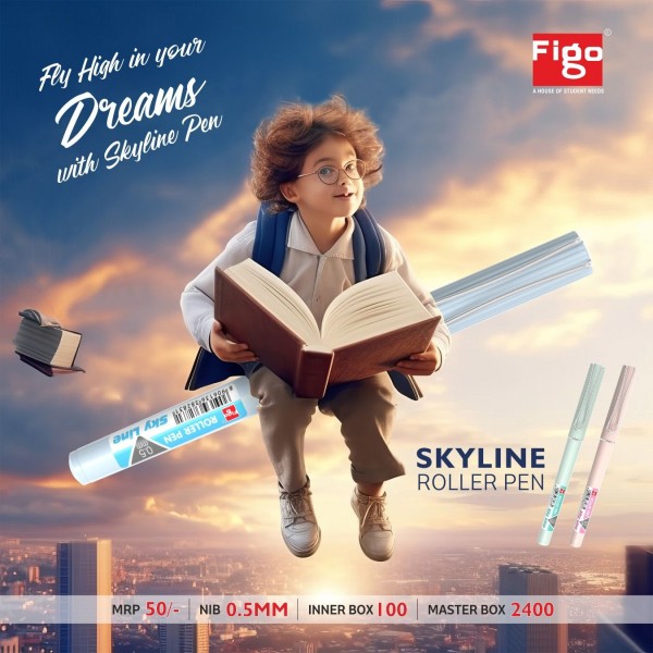 Figo Sky line Roller Pen (Pack of 5)